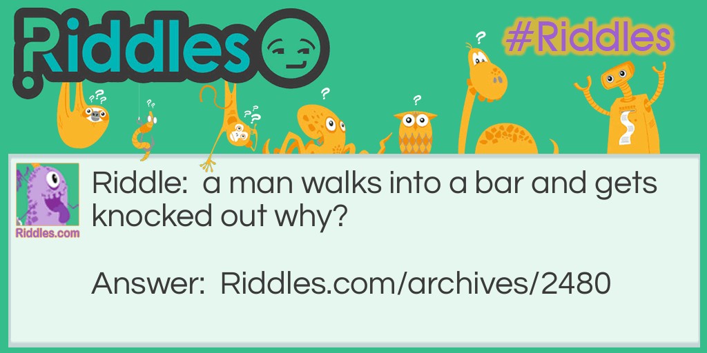 a bar Riddle Meme.