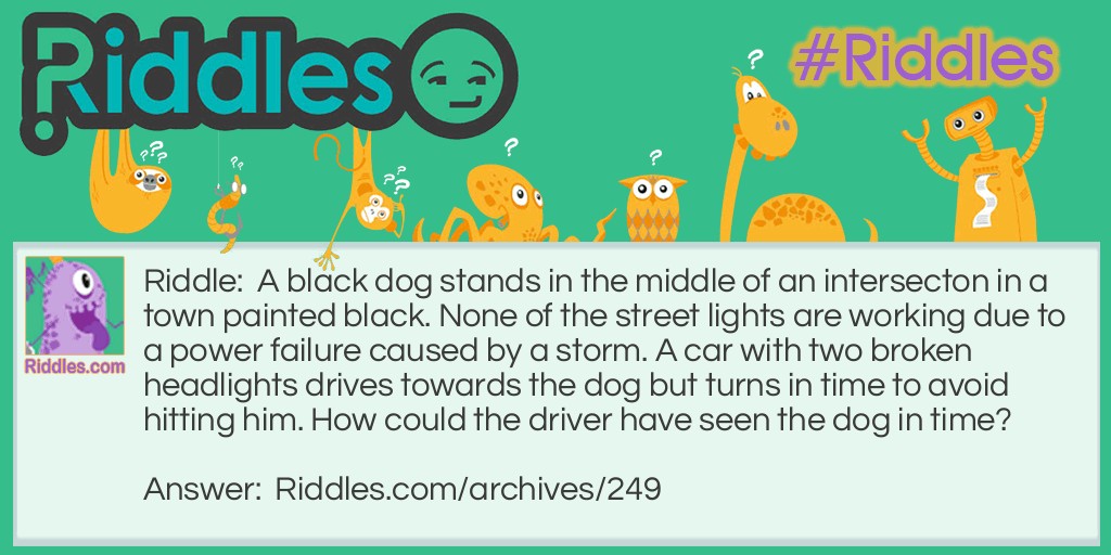Black Dog Riddle Meme.