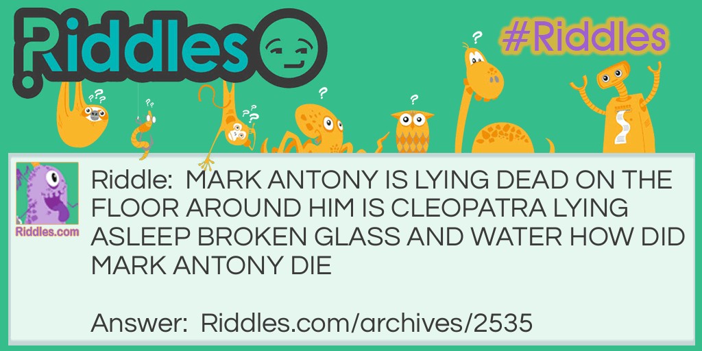 MARK ANTONY Riddle Meme.