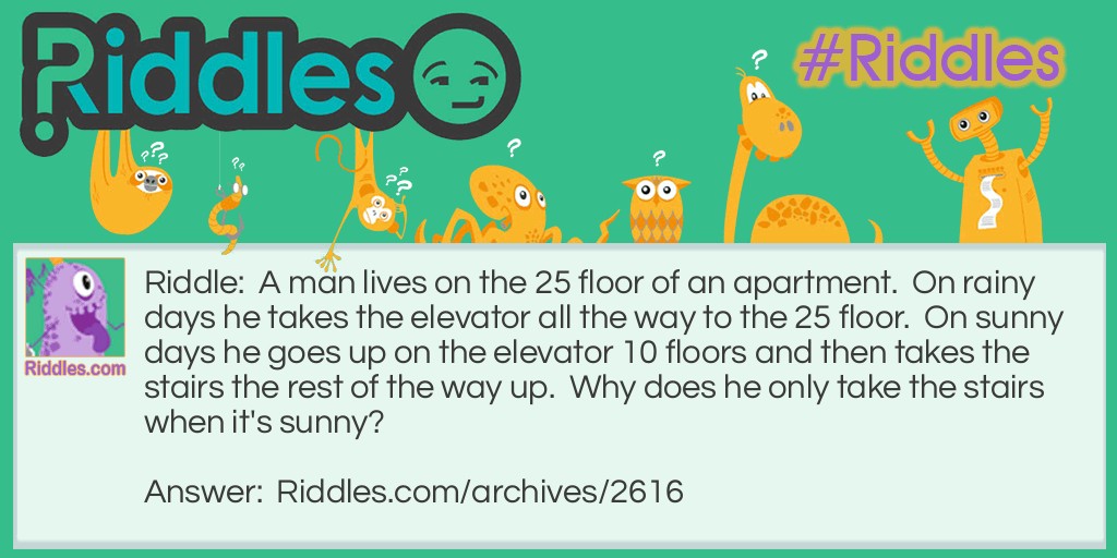 The Elevator Man Riddle Meme.