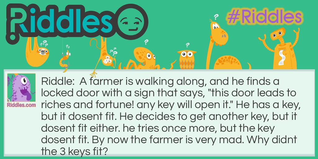 Keys are everywhere! Riddle Meme.