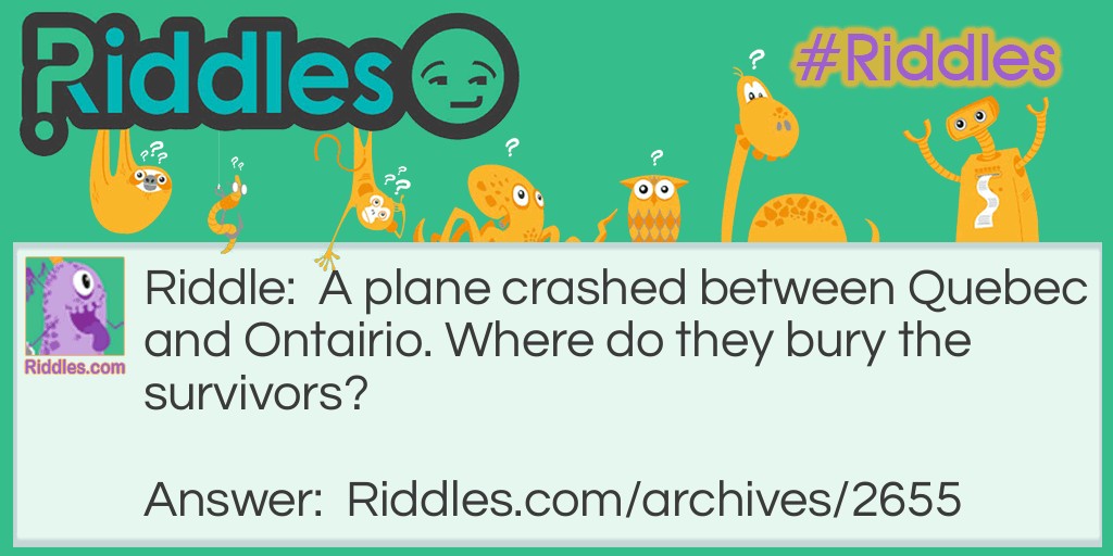 Plane crash Riddle Meme.
