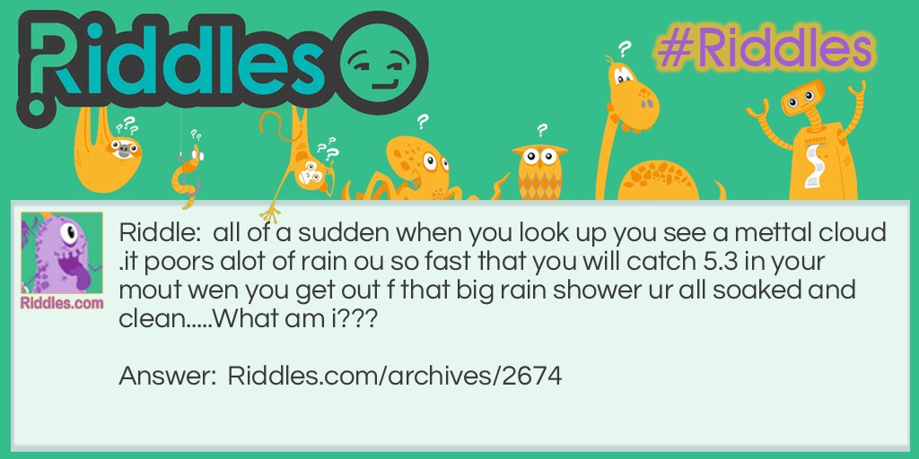Rain Shower Riddle Meme.