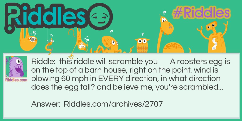 the roosters egg Riddle Meme.