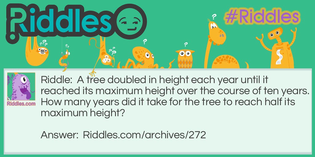 The Fast Growing Tree Riddle Meme.