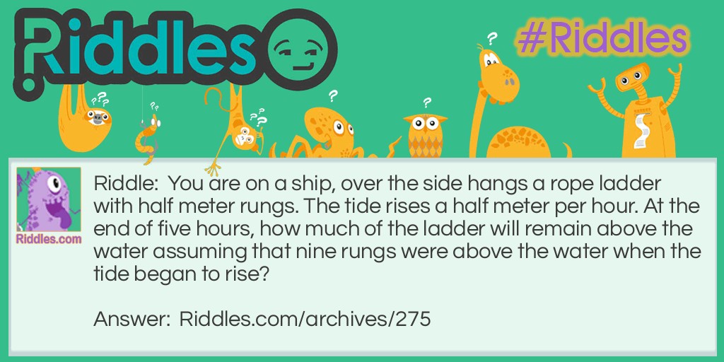 Rungs on the Ship Riddle Meme.