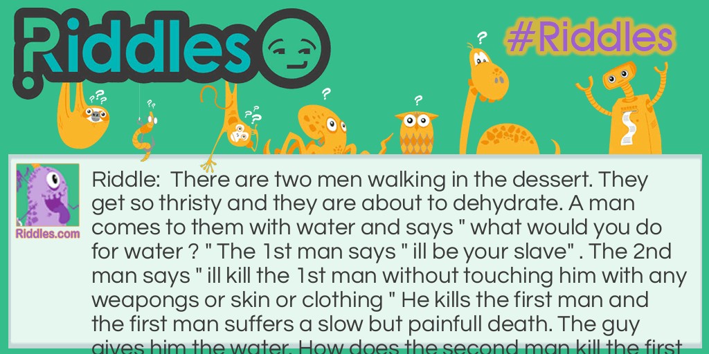 Two  Men Riddle Meme.