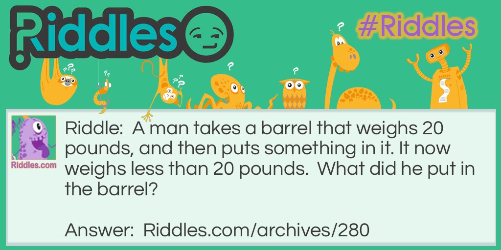 Add and Weigh Less Riddle Meme.
