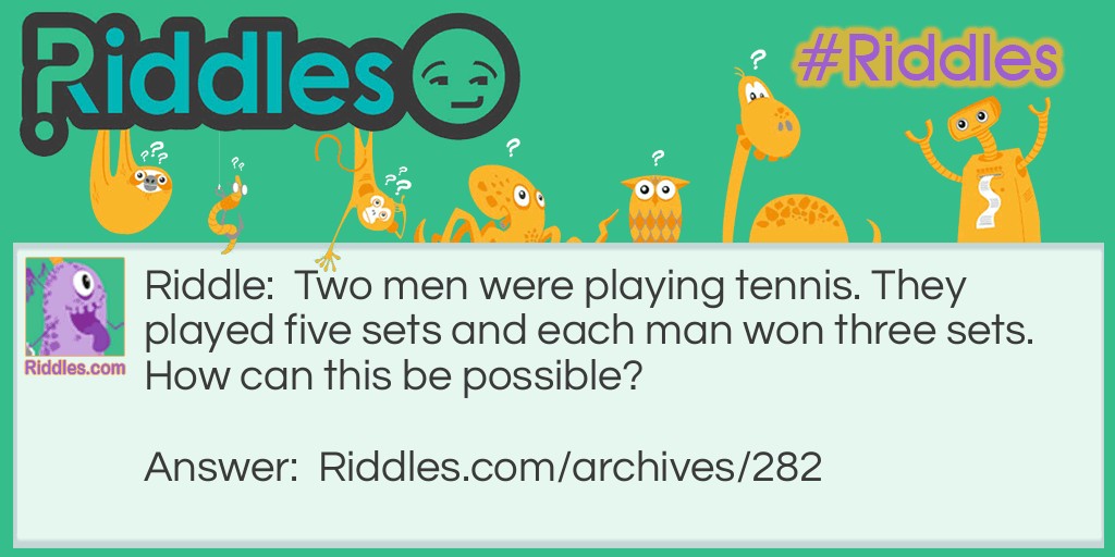 Tennis Knowledge Riddle Meme.