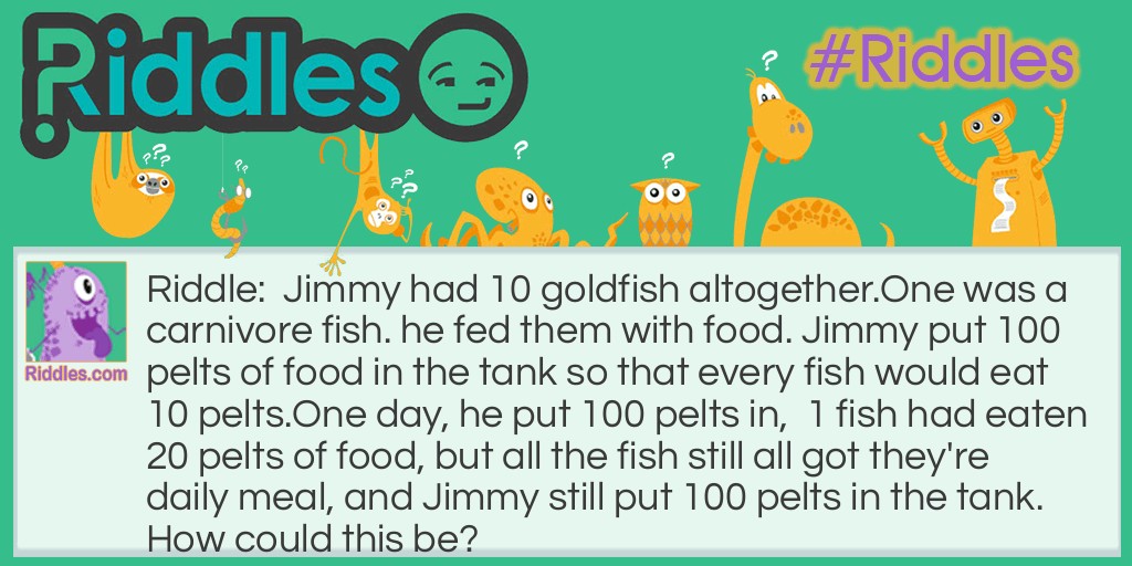 hardest goldfish question ever! Riddle Meme.