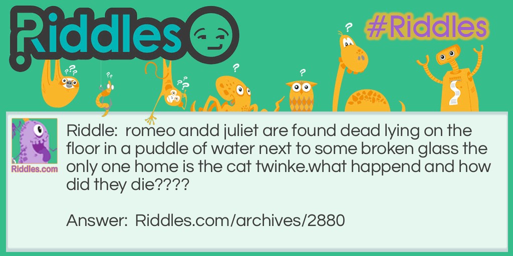 romeo and juliet : ) Riddle Meme.