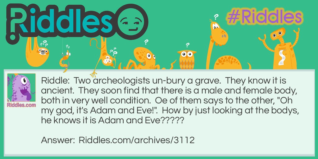 Adam and Eve Riddle Meme.