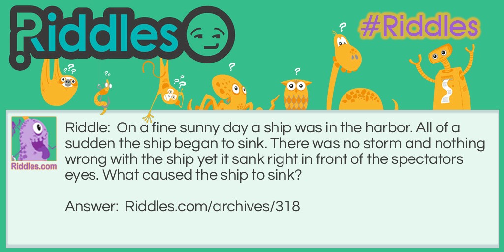 Sinking Ship Riddle Meme.