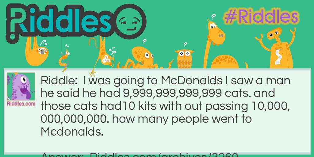 McDonalds Riddle Meme.