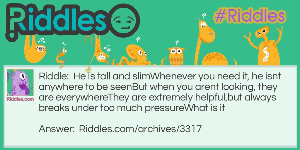Tall and Slim Riddle Meme.