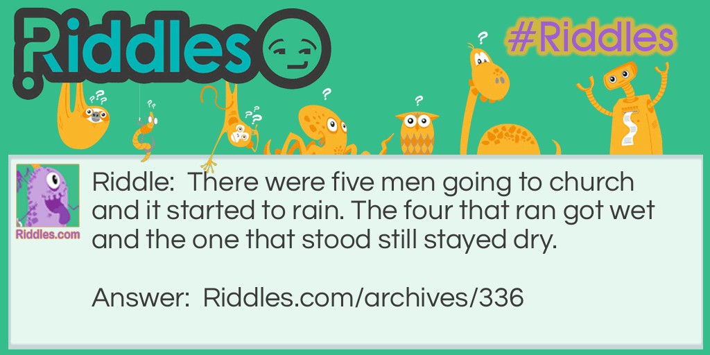 Rainy Church Day Riddle Meme.