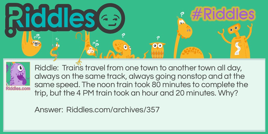 Trains Riddle Meme.