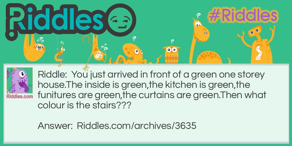 Green House Riddle Meme.