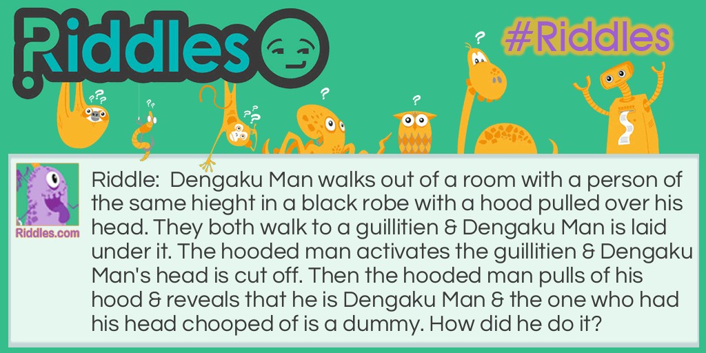 The Amazing Dengaku Man Riddle Meme.