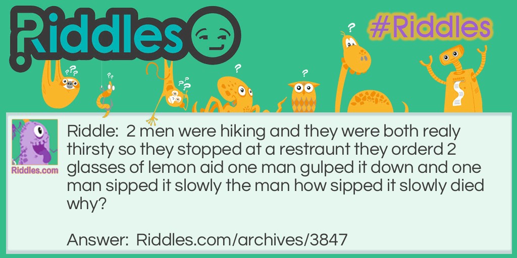 Lemona aid Riddle Meme.