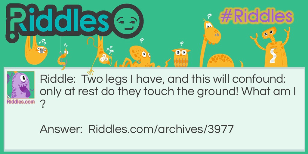 Two legs I have Riddle Meme.