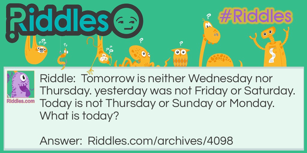 what is today? Riddle Meme.