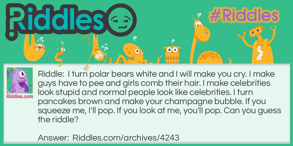 white polar bear Riddle Meme.
