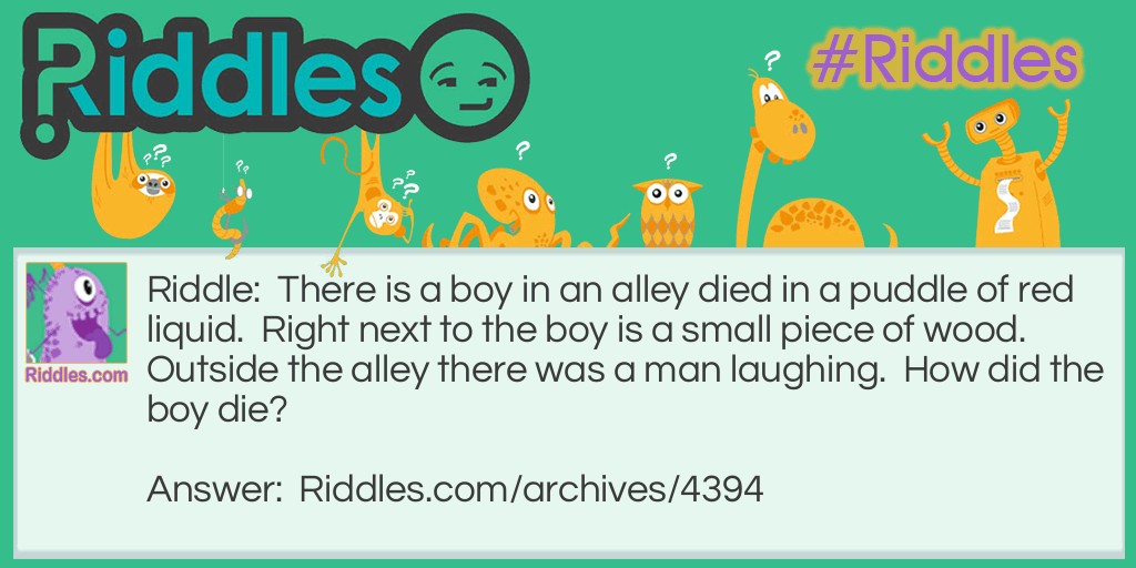 Died boy Riddle Meme.