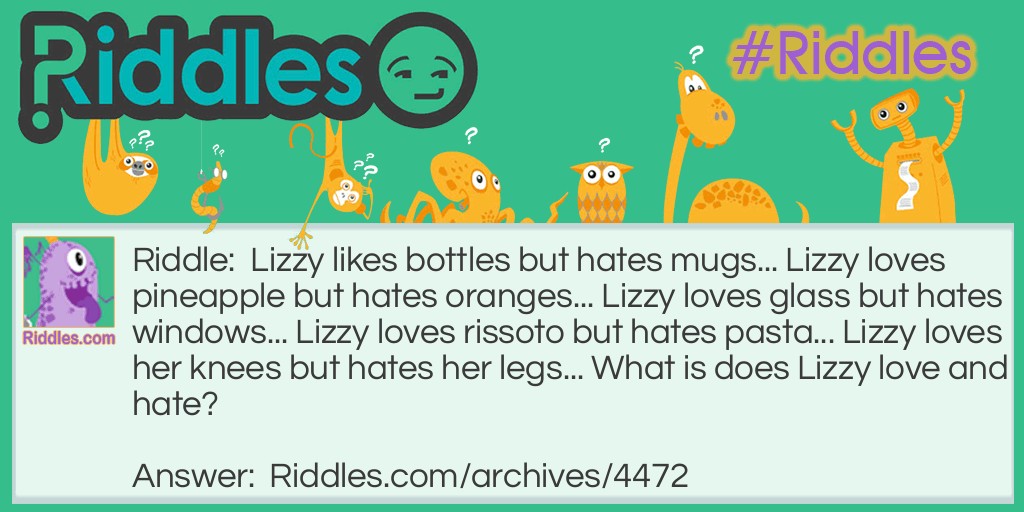 What does lizzy like? Riddle Meme.