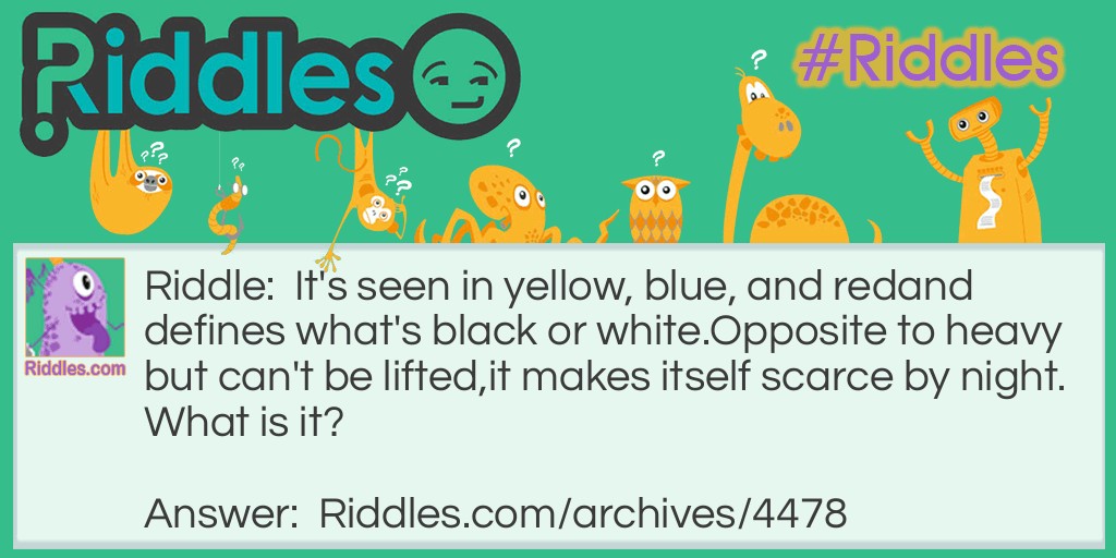 Yellow, Blue, and Red Riddle Meme.
