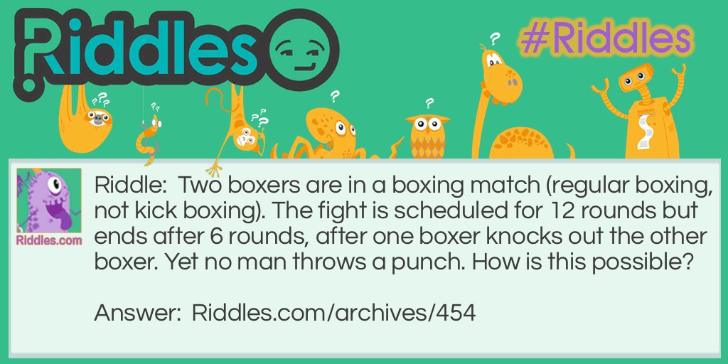 Boxing Match Riddle Meme.