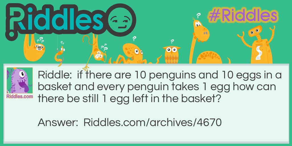 penguins and eggs Riddle Meme.