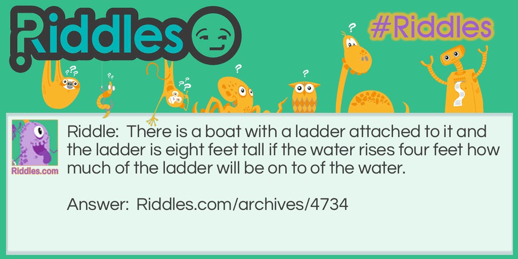 The boat and the ladder Riddle Meme.