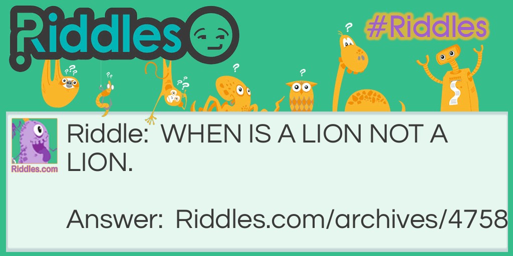 LION Riddle Meme.