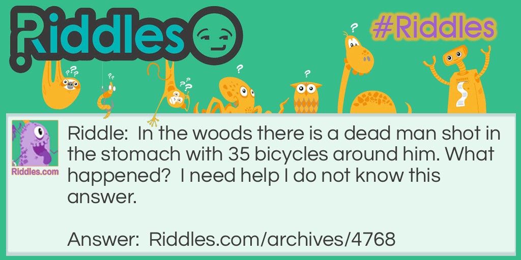 Dead Man and bicycles Riddle Meme.