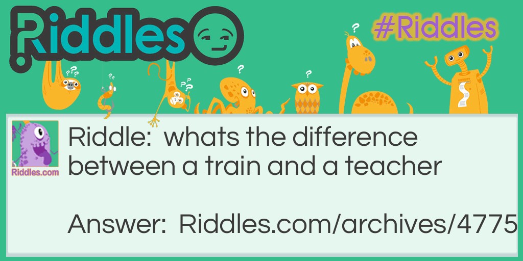 Train and Teacher Riddle Meme.