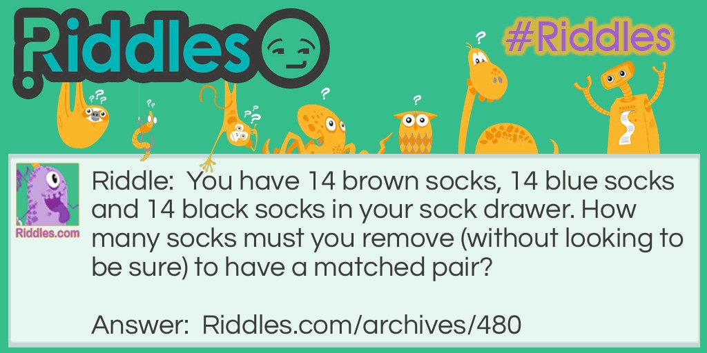 Darn Socks Riddle Meme.