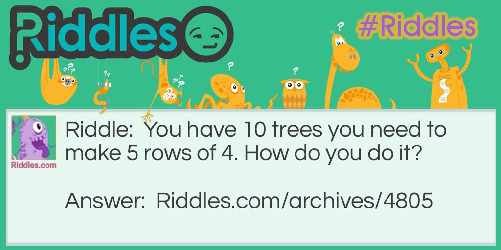 Trees? Riddle Meme.