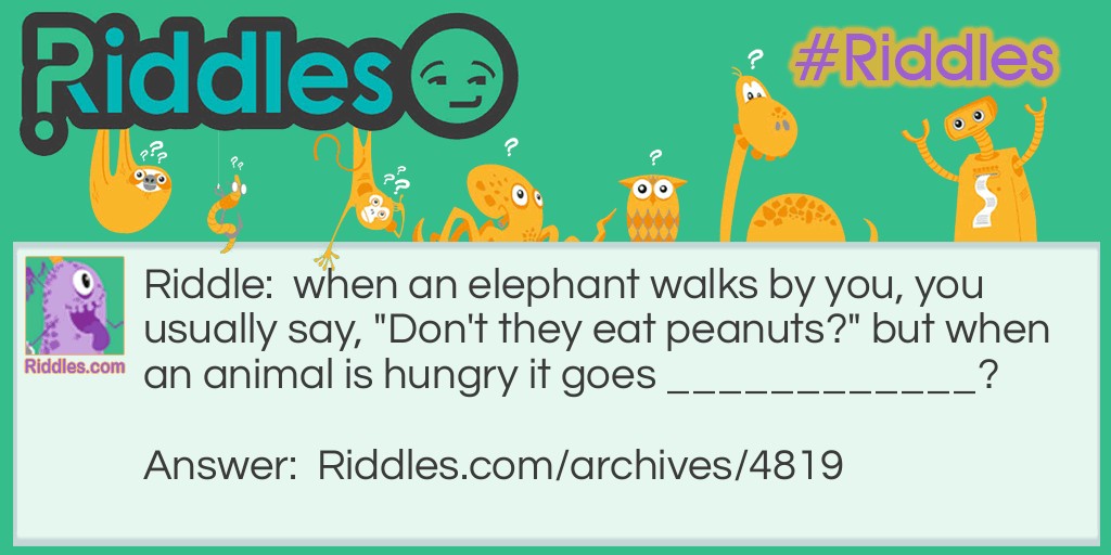 elephant love Riddle Meme.