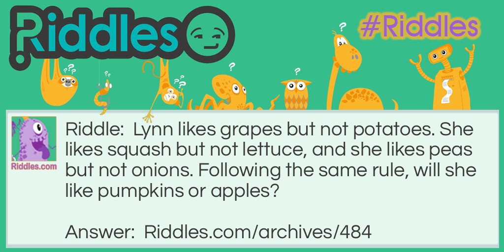 Pumpkins or Apples? Riddle Meme.