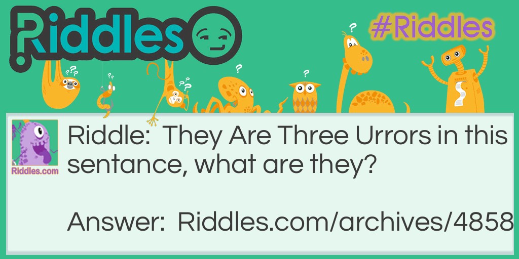 three Errors Riddle Meme.