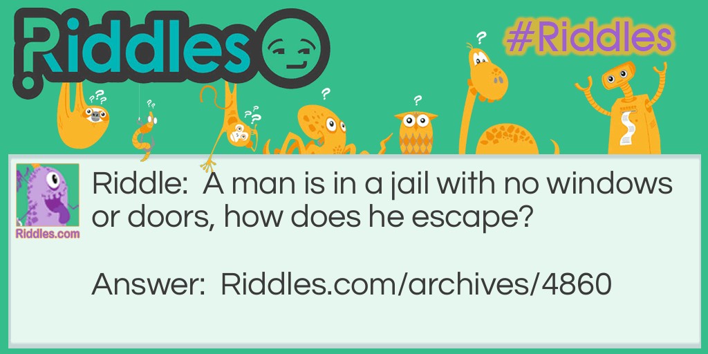 Man In Jail #1 Riddle Meme.