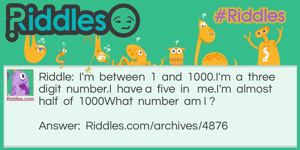 I'm a number Riddle Meme.