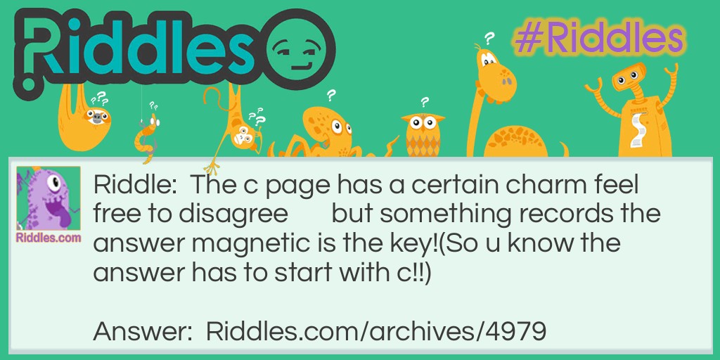 the "C" page Riddle Meme.