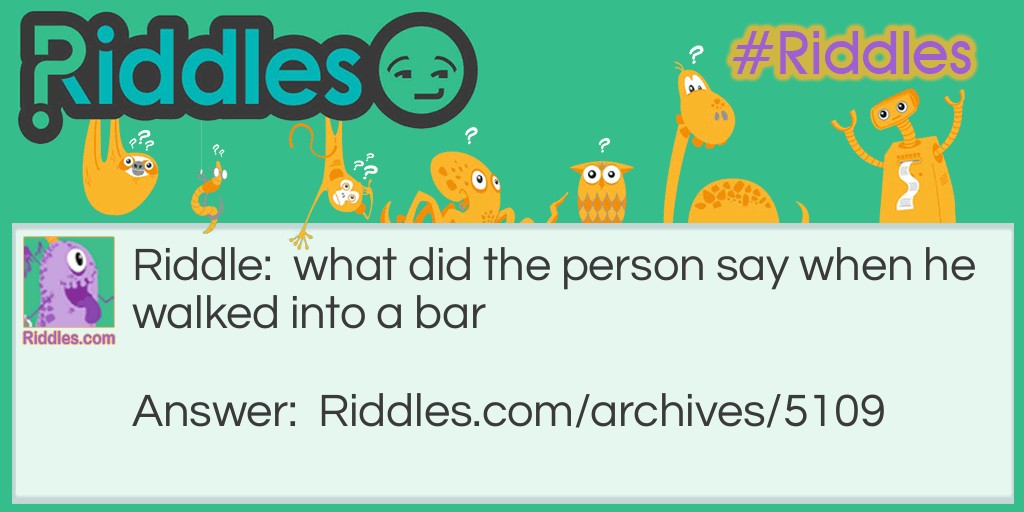 bar Riddle Meme.