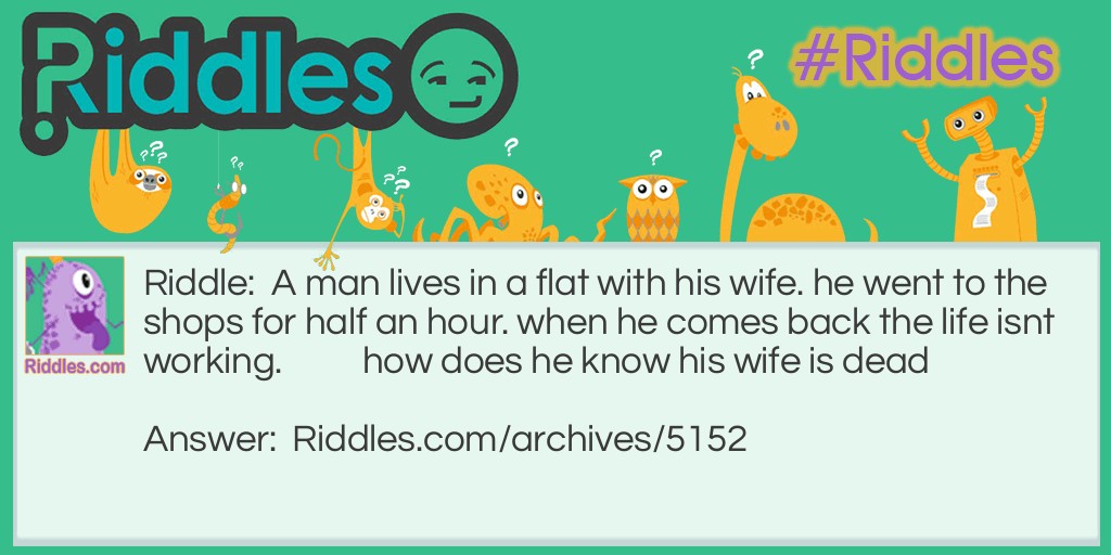 A man and his wife Riddle Meme.