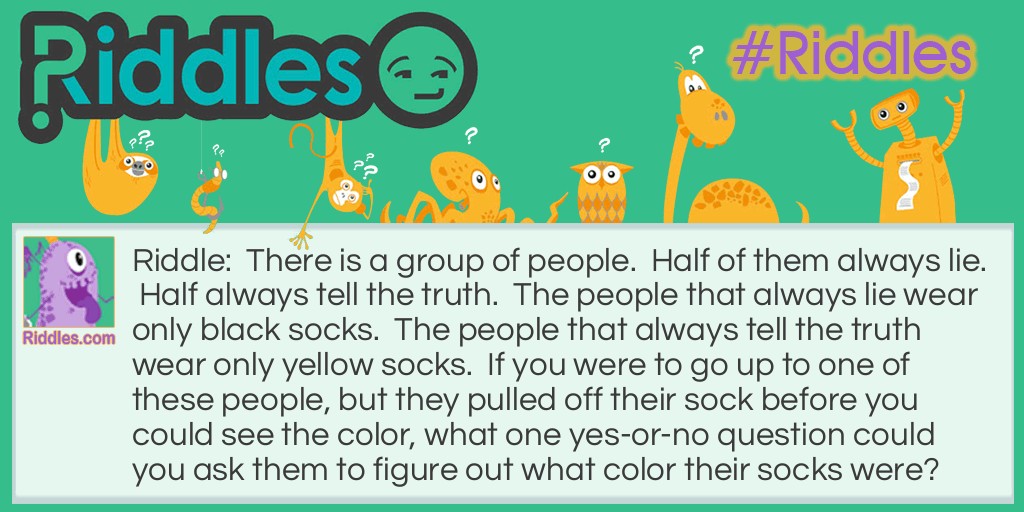 Socks Riddle Meme.