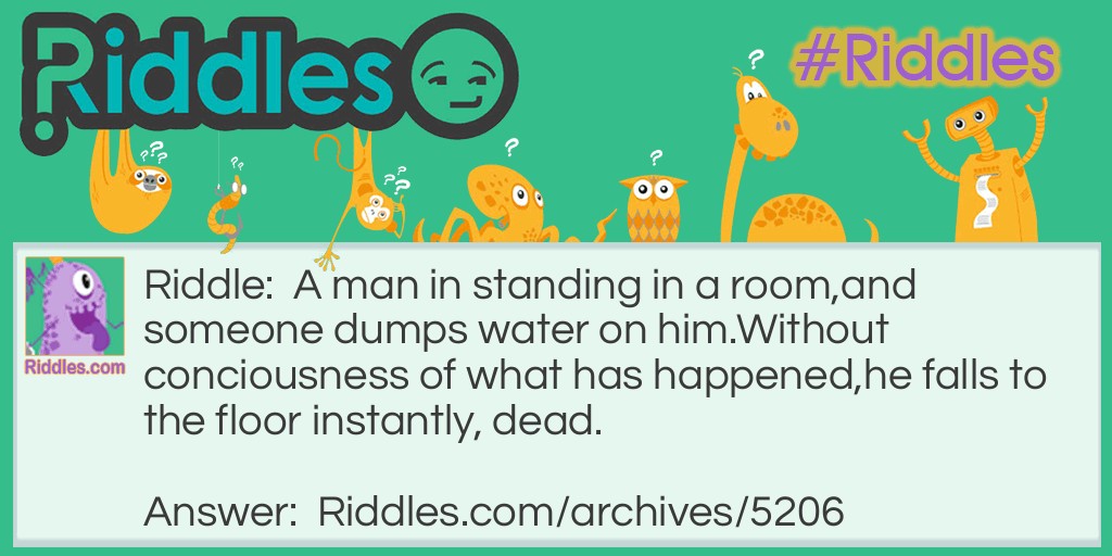 The Man and the Water Riddle Meme.