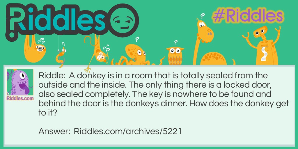 The Donkeys Dinner Riddle Meme.