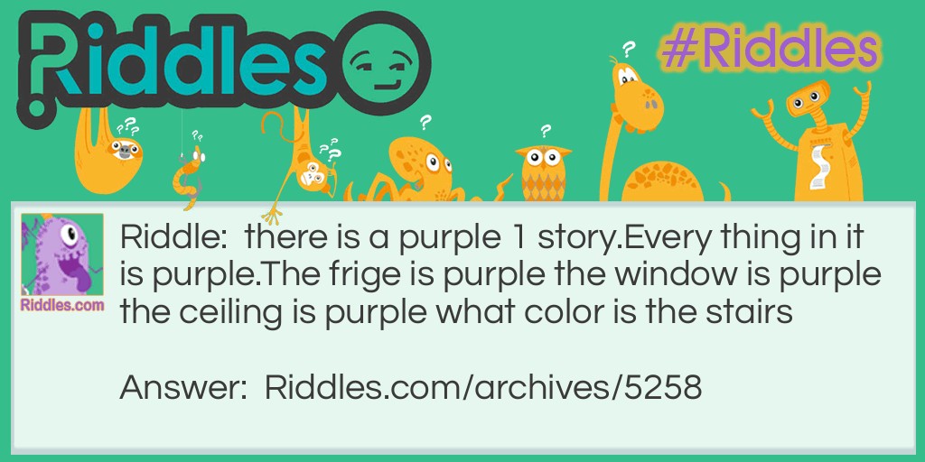 The purple house Riddle Meme.
